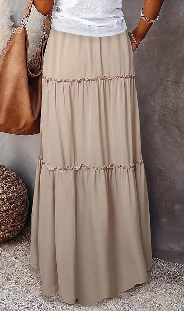 スカート Siyazu SIST9048 Shirring Banding Golji Long Skirt_Vanilla cr スカート Siyazu SIST9048 Shirring Banding Golji Long